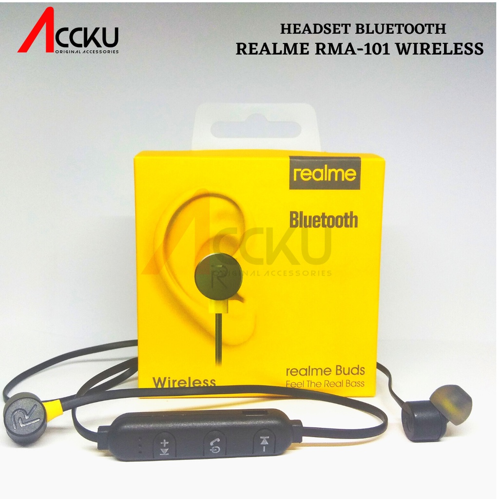 HEADSET BLUETOOTH REALME RMA-101 HANDSFREE REALME BUDS RMA101 WIRELESS HANDSFREE REALME