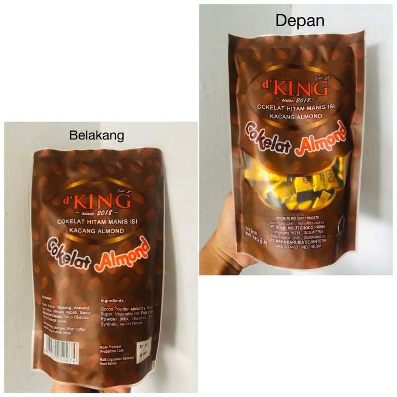 [Bag] Coklat Cokelat Almond Bonibol d'King