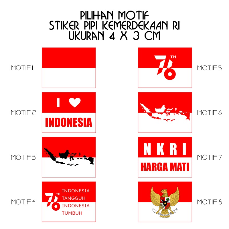 STIKER PIPI KEMERDEKAAN RI