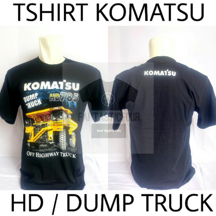 Kaos Komatsu HD Hitam - Hitam, L
