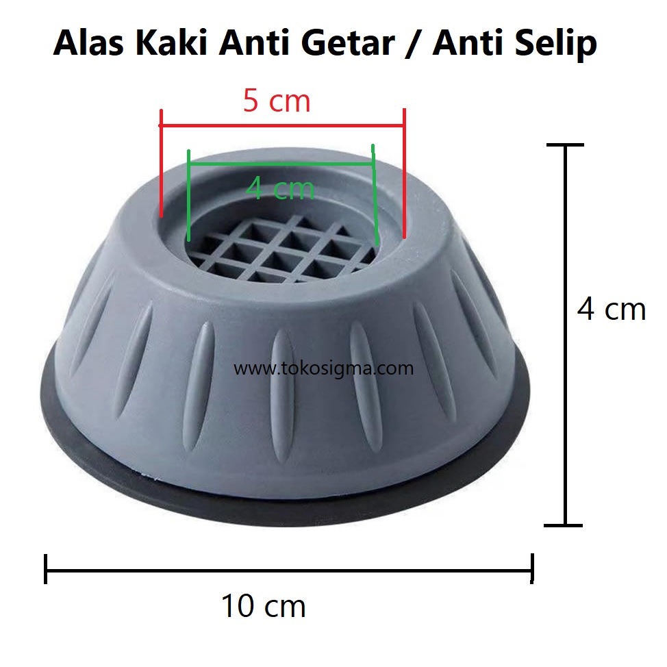 4pcs Alas Kaki Mesin Cuci Kulkas Meja Anti Getar Selip Shock Tatakan Lemari Bantalan