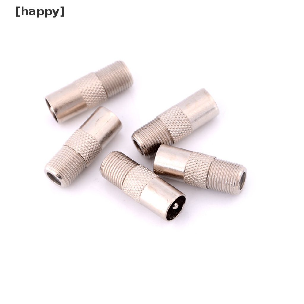 Ha 5pcs Adapter Konverter Plug Tv Tipe F Female Ke Rf Coax Aerial Male