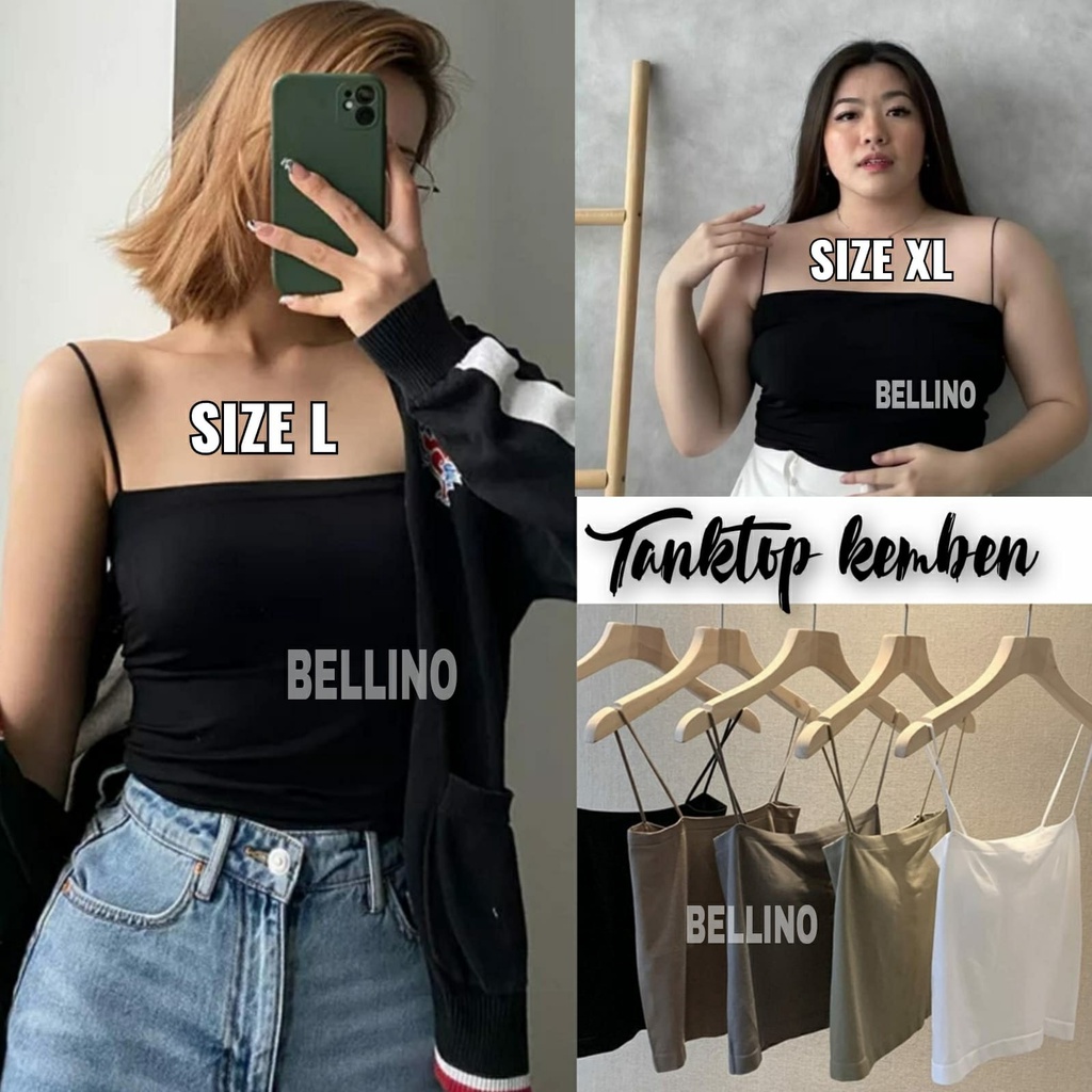 Premium Jumbo Tanktop Kemben Tali Cewek Size L XL Model Hits Terbaru 2022 / Tangtop Basic Crop Gaya Korea Premium Bahan Katun Adem Stretch