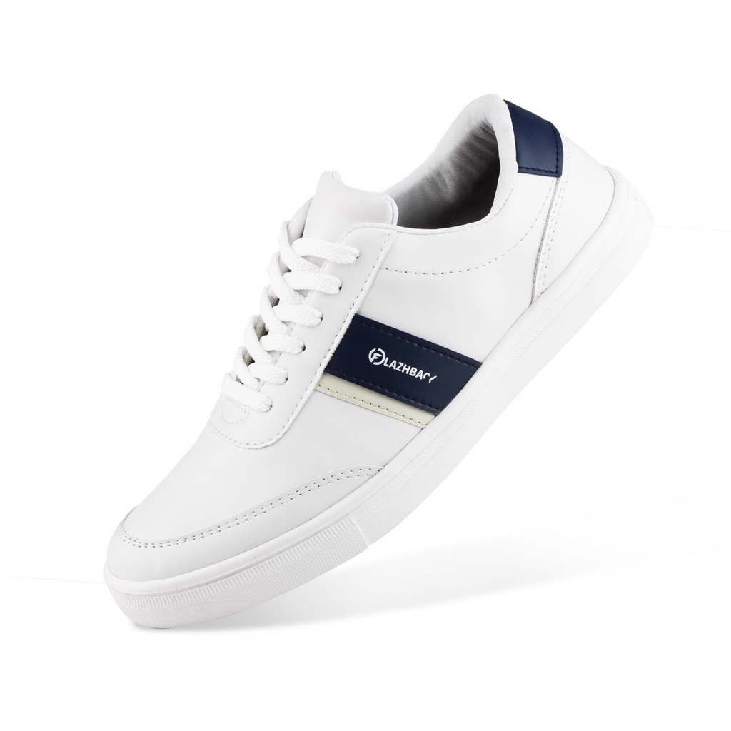 FLAZHBACK WHITE BLUE - Sepatu Sneakers Pria Casual Original - Snekers Pria