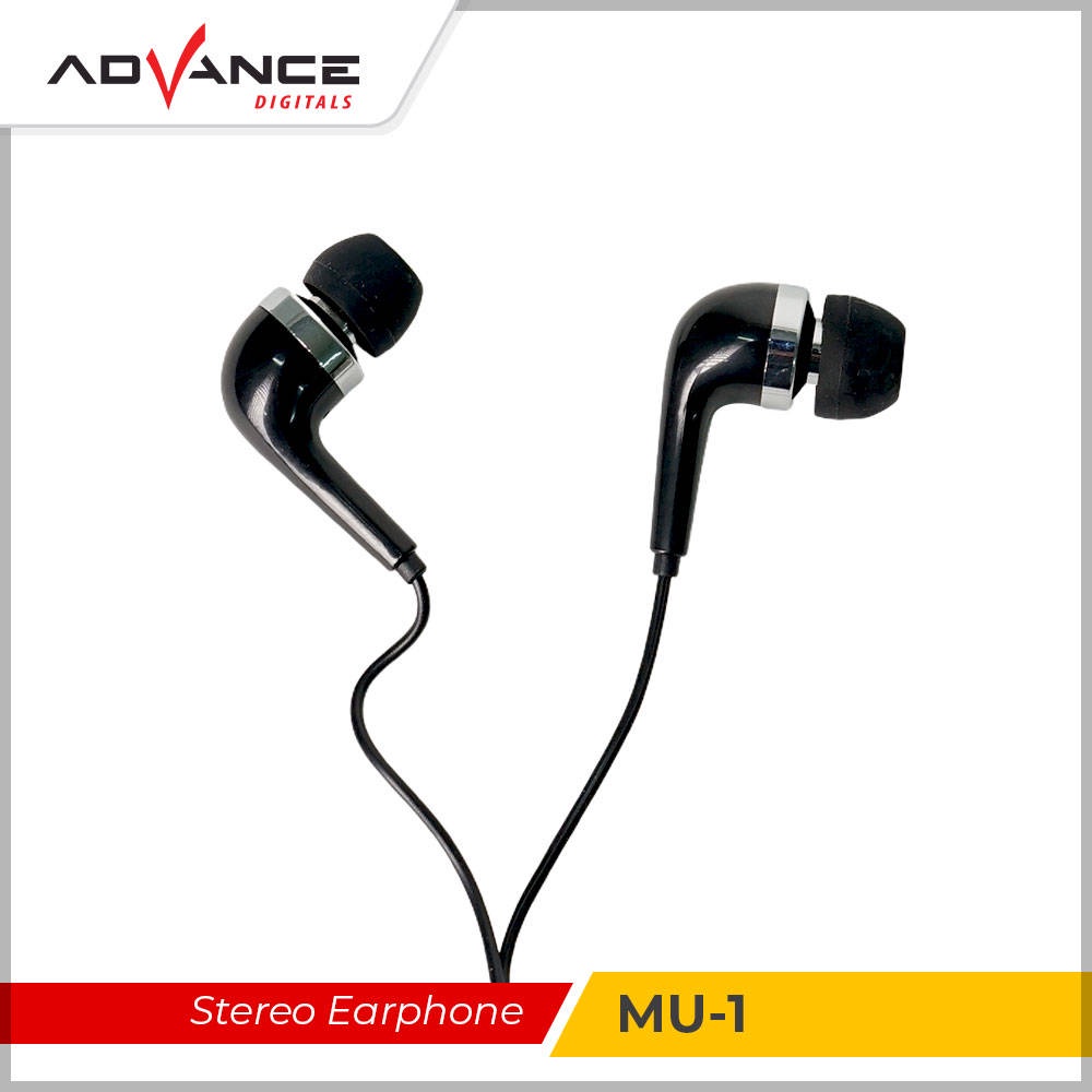 Advance 100% Ori Advance HIFI Stereo Earphone 1.2M Kabel Powerful Sound MU01 |Garansi Resmi Advance 1 Tahun |