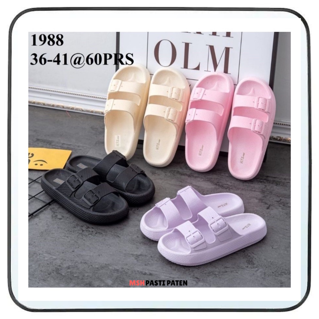 SANDAL BALANCE SANDAL JELLY WANITA DEWASA SLOP BAN DUA SIMPLE 1988 UKURAN 36-41