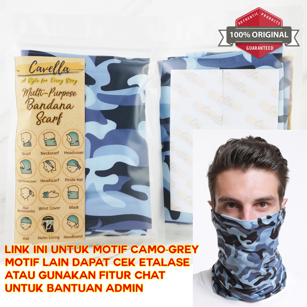 Multipurpose Bandana Mountain Scarf Headwear Buff - CAVELLA - ORIGINAL