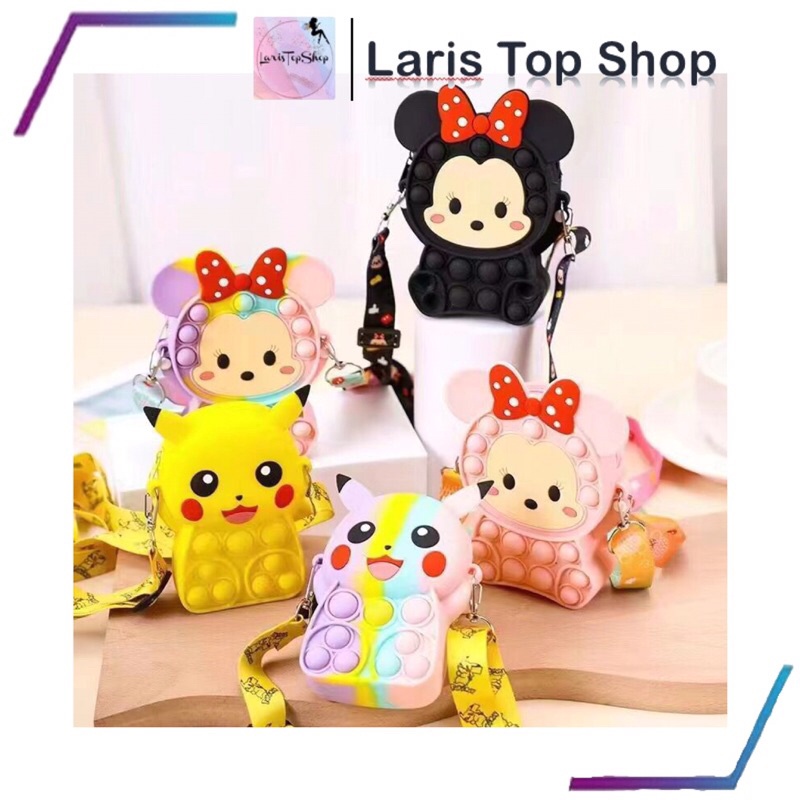 Tas Anak Perempuan Lucu / Dompet Koin Mini / Tas Selempang Unik / Tas Anak Karakter Lucu / Tas Anak Unicorn / Tas Selempang Anak Perempuan / Jelly Bag Anak Mini