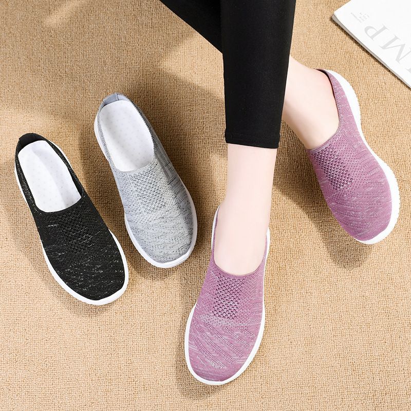 Sepatu Selop  Flyknit Shoes Women import / Sepatu Slip On Wanita  #883 Sepatu Import