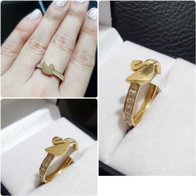 Cincin Titanium Asli Mata Kilau  Anti karat Stainless steel 021