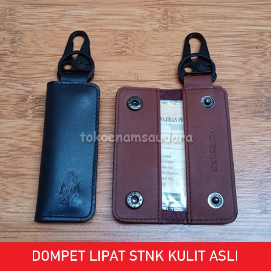 Dompet STNK Lipat 2 Kulit Asli Hush Puppies Gantungan Kunci