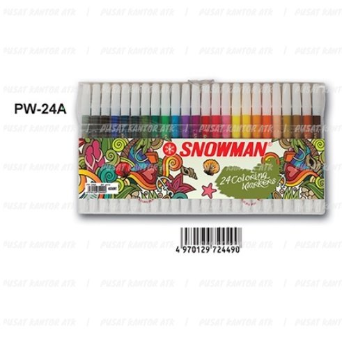 

Spidol Snowman 24 Set Warna Warni Pastel PW-24A Marker PW 24A | Spidol Papan Tulis Murah Berkualitas Grosir dan Eceran