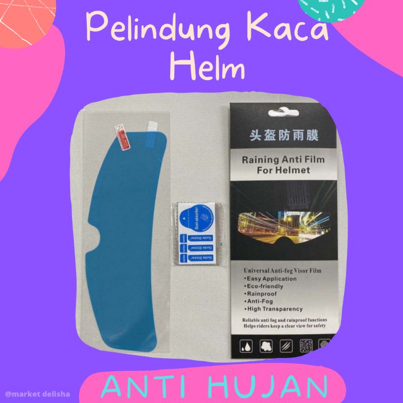 Anti Fog Helm Film Universal (Pelindung Kaca Helm)