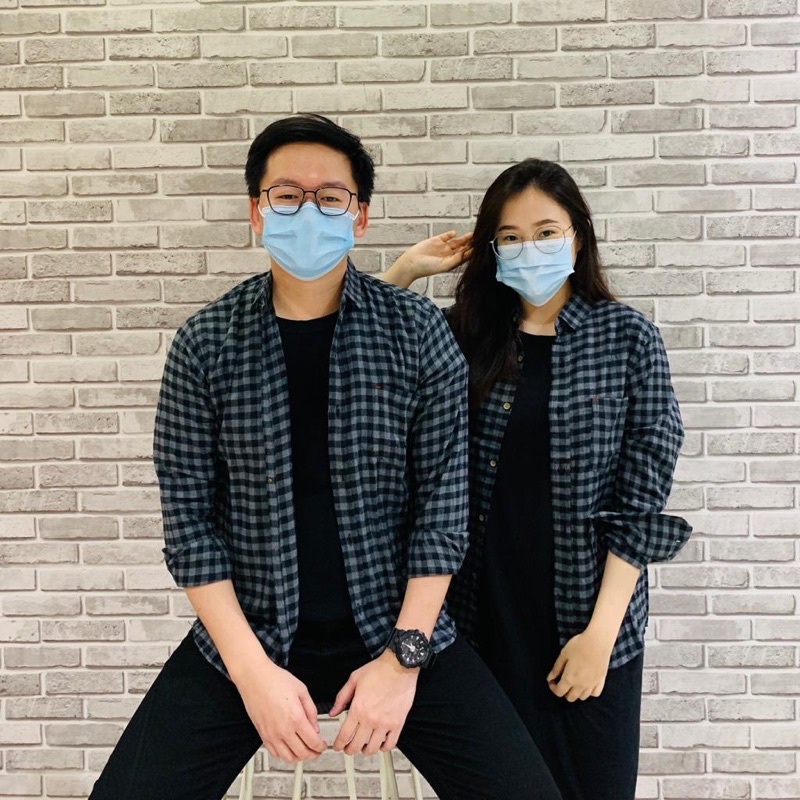 PLAN KEMEJA FLANEL / KEMEJA TERBARU UNISEX COUPLE / BAJU KEKINIAN DISTRO ORIGINAL