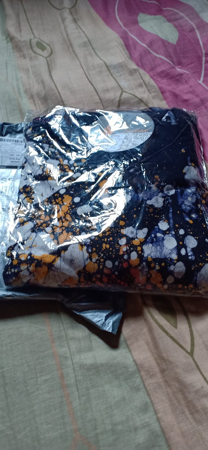 Ry40 Gamis Batik Rayon Ori Motif Garis Abstrak