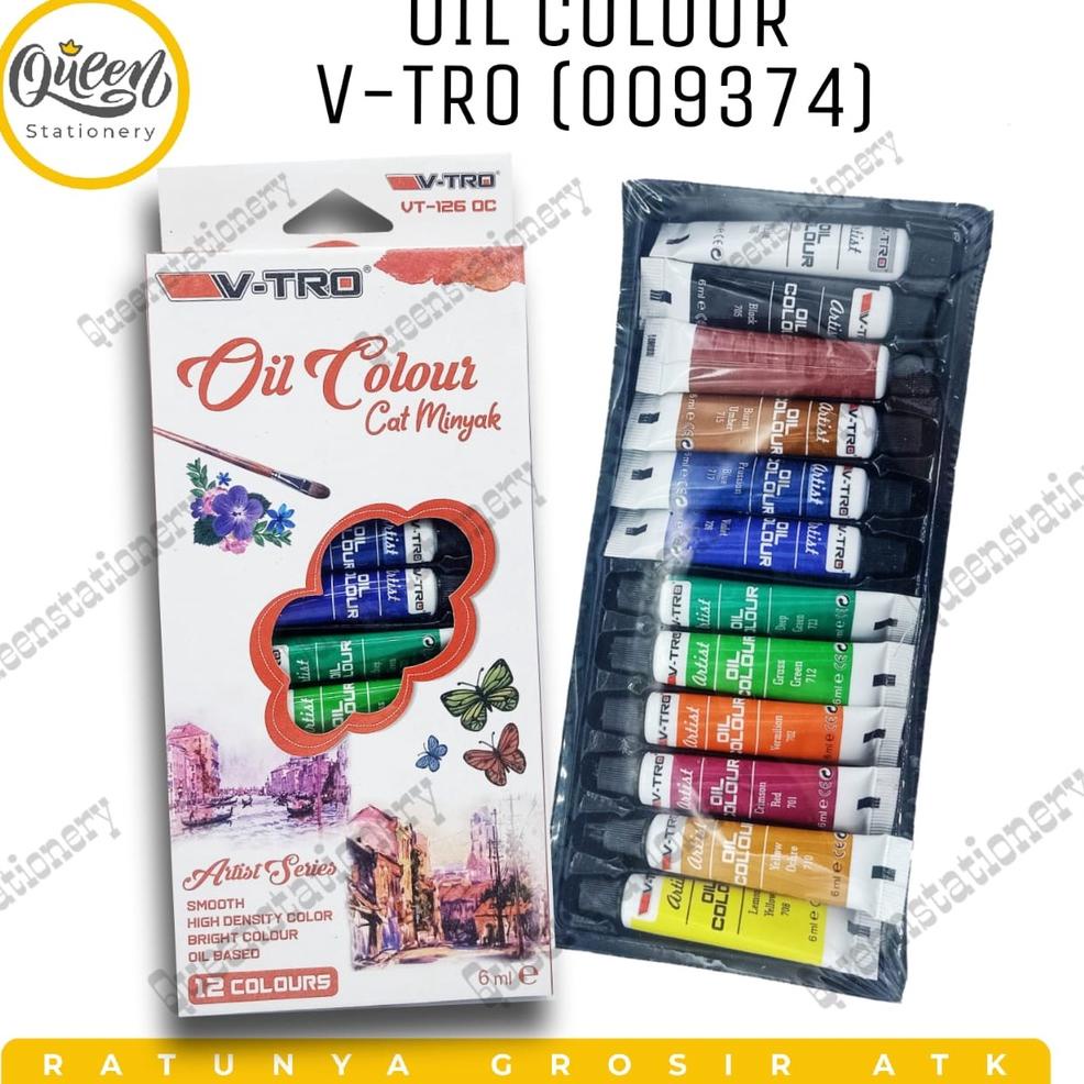

ㅝ OIL COLOUR V-TRO (009374) / CAT MINYAK / CAT V-TRO / CAT MINYAK VTRO / CAT MINYAK 12 WARNA ヘ