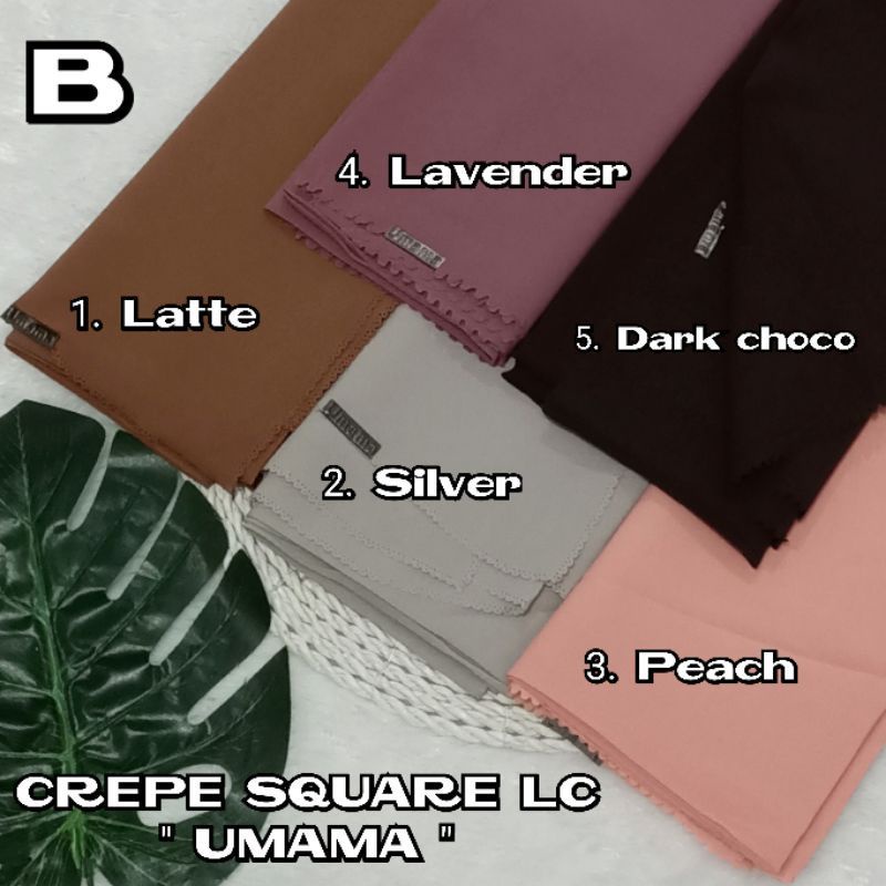 (Bisa COD) Jilbab CREPE SQUARE UMAMA (kerudung segiempat Stretch)