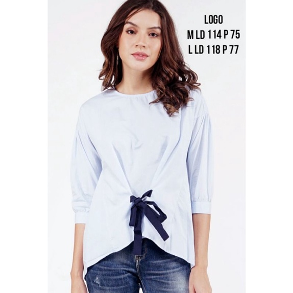 Kemeja Blus Tunik Logo Jeans