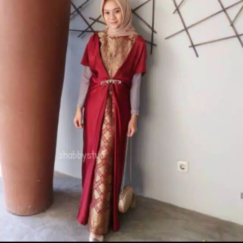 Dress songket shabby stuff ori