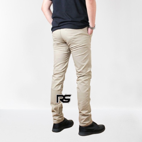 Celana Chino Panjang pria celana chinos pria celana chino kerjaharian santai casual formal Cream