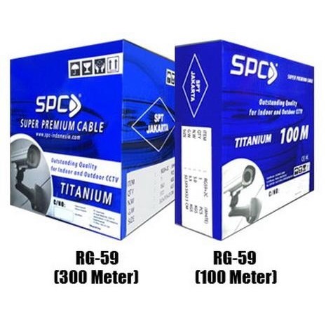 Kabel RG59 + Power SPC utk Kamera CCTV 1Roll 100M