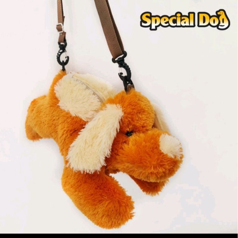 Tas Selempang Boneka Anjing Doggy Tas boneka Anjing /tas Hp/tas bulu