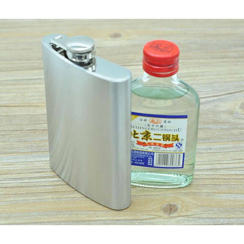 Botol Air Minum Stainless Steel BM 04 Bottle Drinking Wine Flask Bentuk Kotak Terbaru Mudah Dibawa