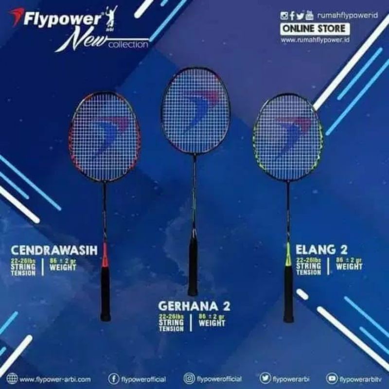 Raket Badminton Flypower Gerhana/ Cendrawasih / Elang