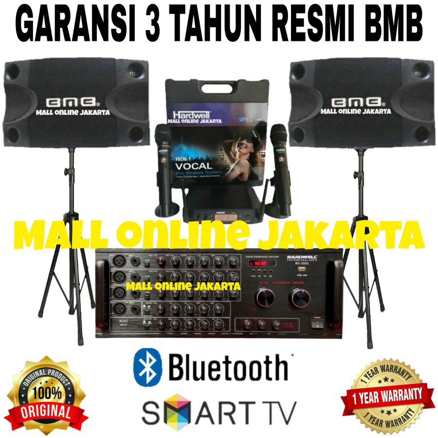 Paket karaoke speaker bmb hardwell rev3000 sound system bluetooth