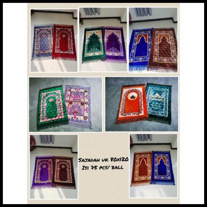 Sajadah Srh Busa Empuk Lembut Rumbai Ukuran -+ 80X120 Cm - Sajadah