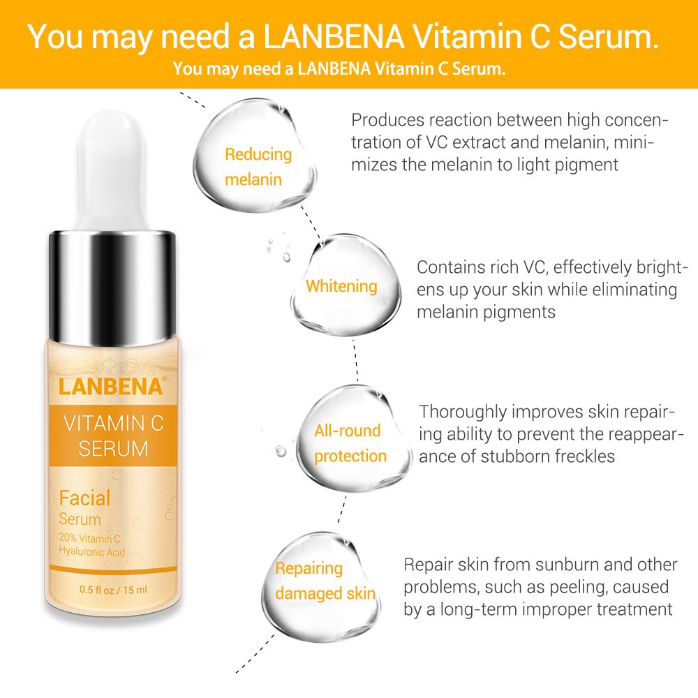 Lanbena Vitamin C Serum 100 Asli Indonesia