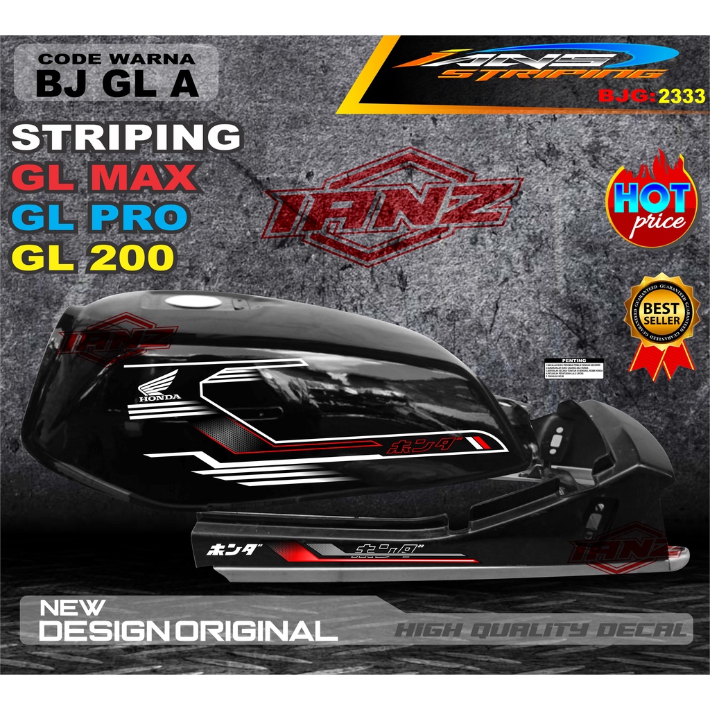 STRIPING COSTUM GL PRO TERBARU / STIKER MOTOR GL TERMURAH / STRIPING MOTOR GL 100 / STIKER MOTOR