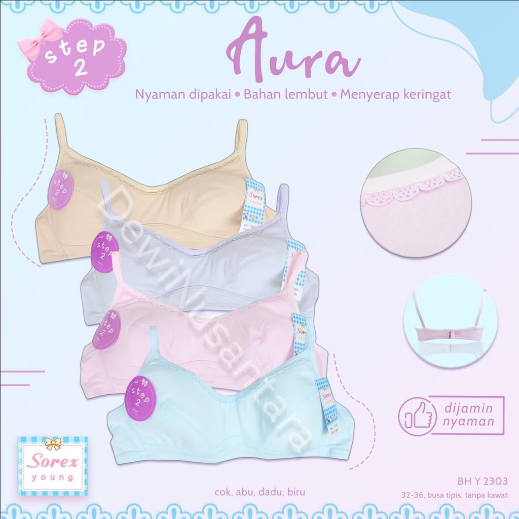 BRA SOREX YOUNG STEP 2 BH Y 2303 MINISET REMAJA TANPA KAWAT