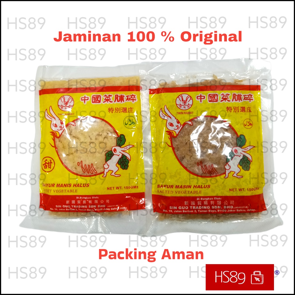 Caipo - Cai Po - Lobak Asin - Lobak Manis - Caipo Manis Asin Twin Rabbit 150gr - Salt Vegetables