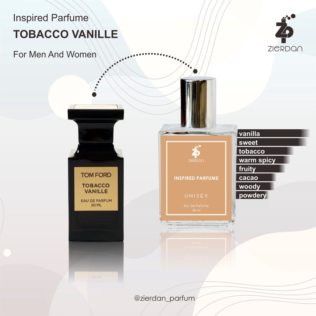 Zierdan Inspired Parfum Tobacco Vanille Parfume Farfum Minyak Wangi Tahan Lama Pria &amp; Wanita Unisex