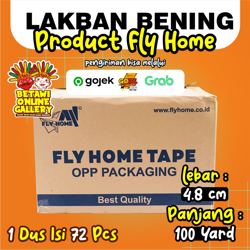Lakban Bening/Coklat 48mm 100 Yard 1 dus isi 72