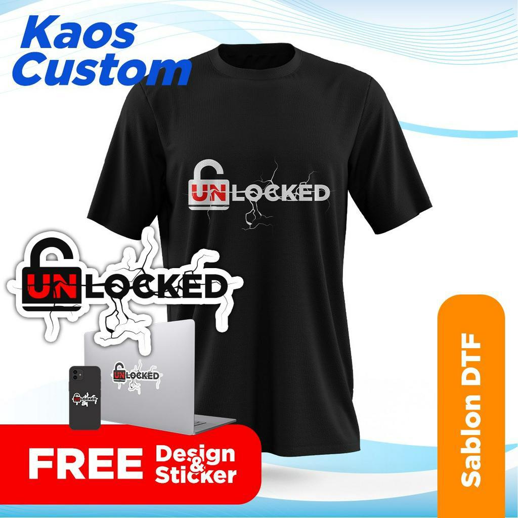 KAOS UNLOCKED KAOS CYBER SECURITY CUSTOM DTF KAOS CYBER SECURITY BISA SATUAN LUSINAN SABLON MANUAL F