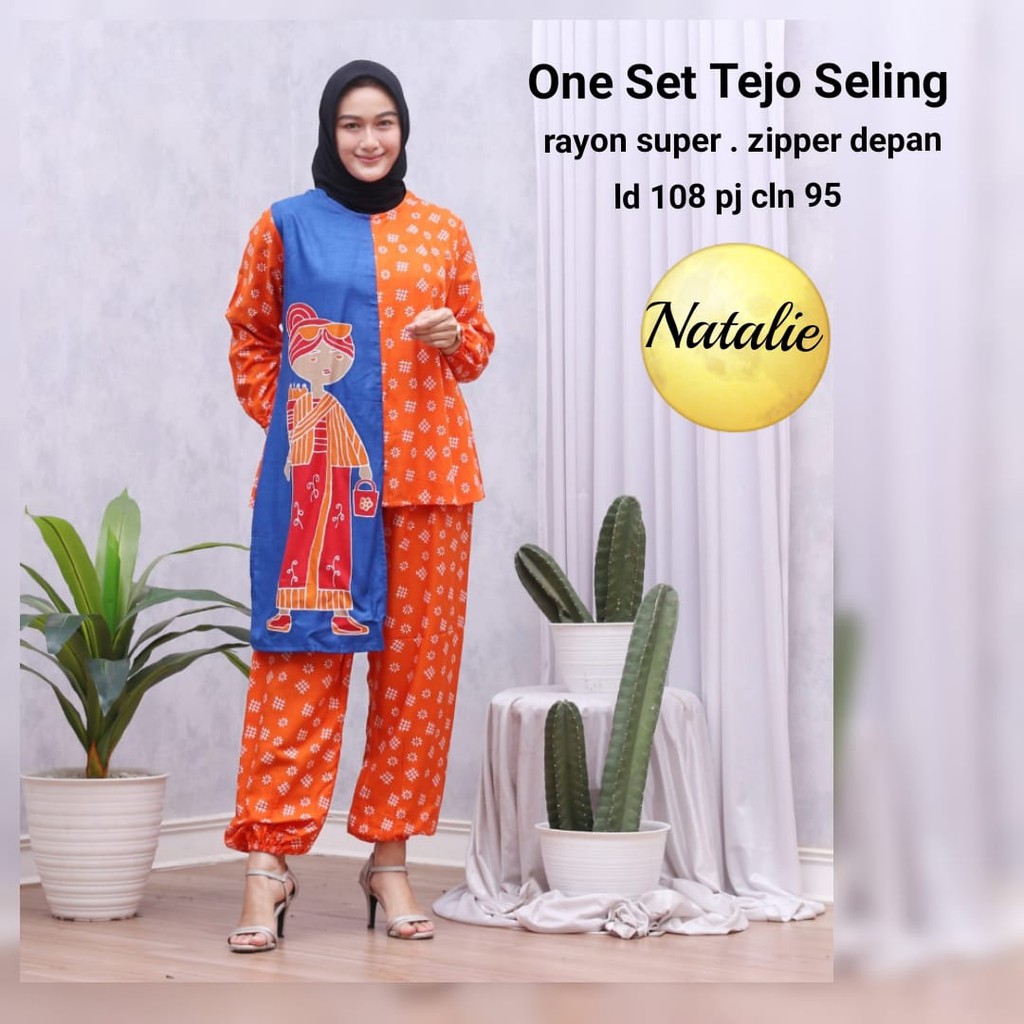 Setelan Wanita Batik Celana Motif Terbaru // Set Batik Katun Kekinian Terlaris