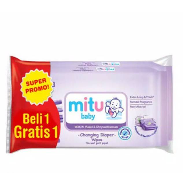 MITU BABY WIPES 50S FREE 50S