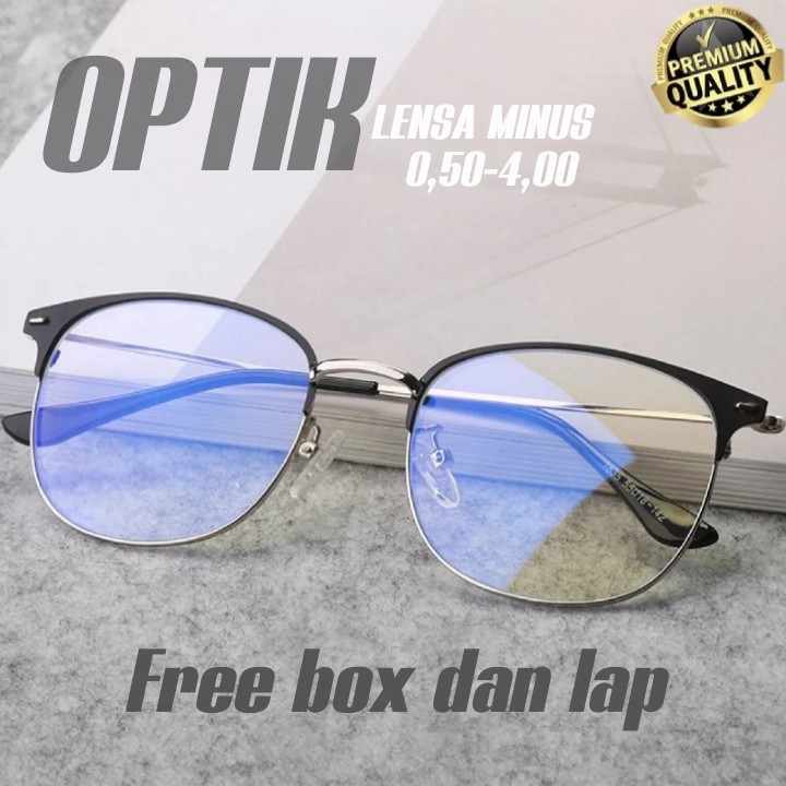 FREE BOX DAN LAP KACAMATA PHOTOCROMIC TITANIUM KOREAN NEW WANITA PRIA PHOTOCROMIC STYLE VINTAGE