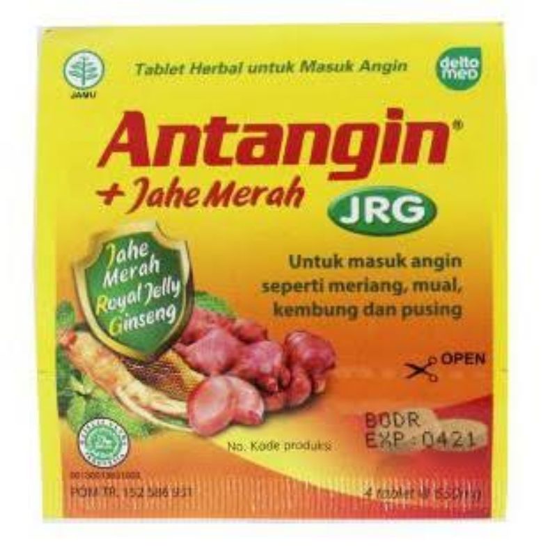 Antangin JRG Jahe Merah Tablet / Masuk Angin / Daya Tahan Tubuh / Sakit Kepala