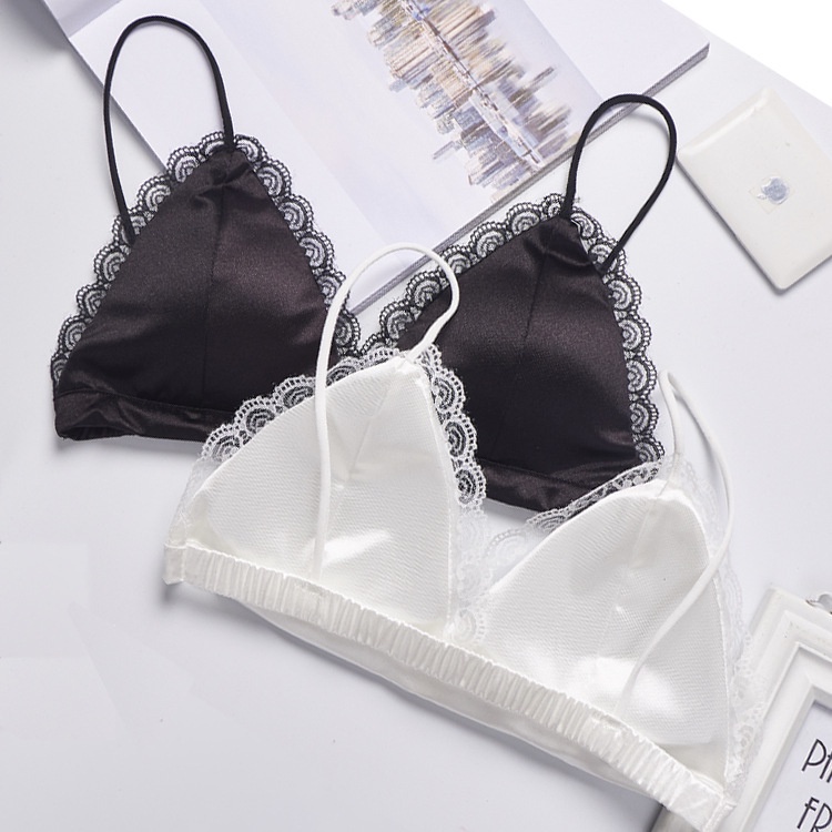 GO! BR654 BH Bra V Push Up Seksi Yoga Bralette Pakaian Dalam Wanita Import Bahan Satin