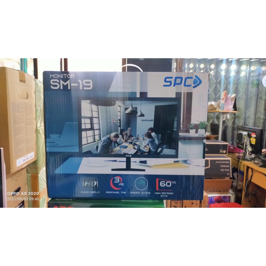 [+palet kayu] Monitor LED SPC SM-19 SM-19HD 19&quot; Wide HDMI + VGA GARANSI RESMI