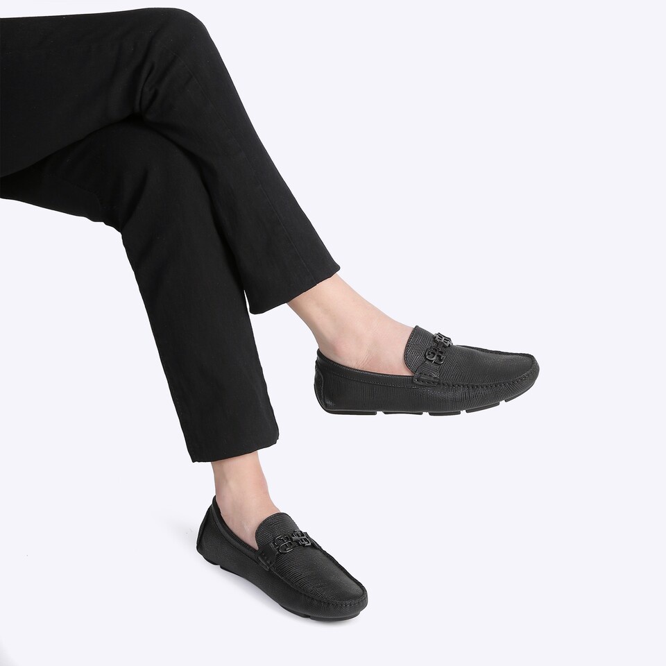 SEPATU PANSUS KULIT EVERBEST PRIA ORIGINAL LOAFER BRANDED HITAM EM60