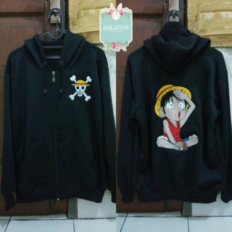 Jaket Zipper Bordir One Piece