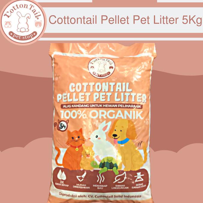 Cottontail Pellet Pet Litter - Wood Cottontail Pellet Pet Litter 5Kg
