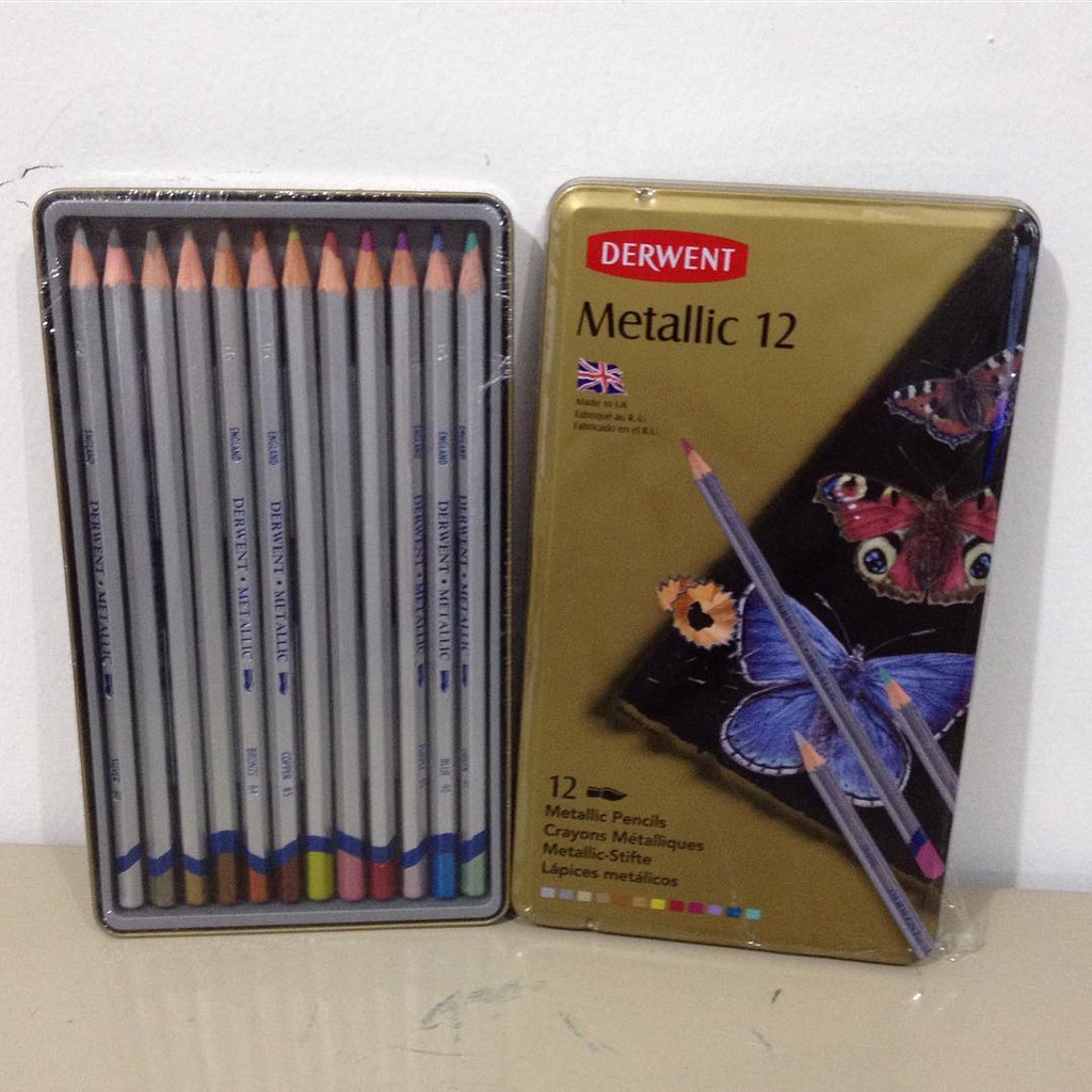 

derwent metalic pencils 12 colours