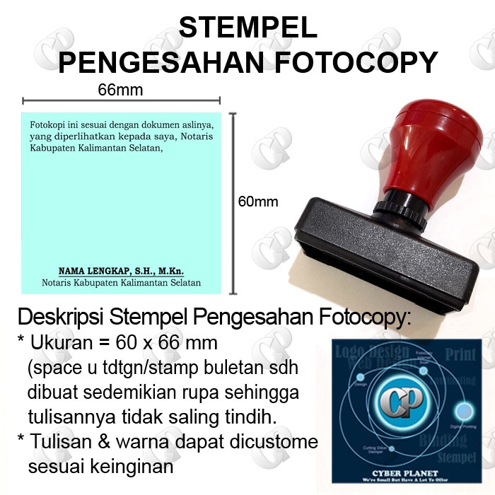 

Stempel Notaris Pengesahan Fotocopy