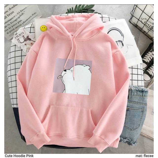 HOODIE CUTE BEAR / HOODIE WANITA TEBAL