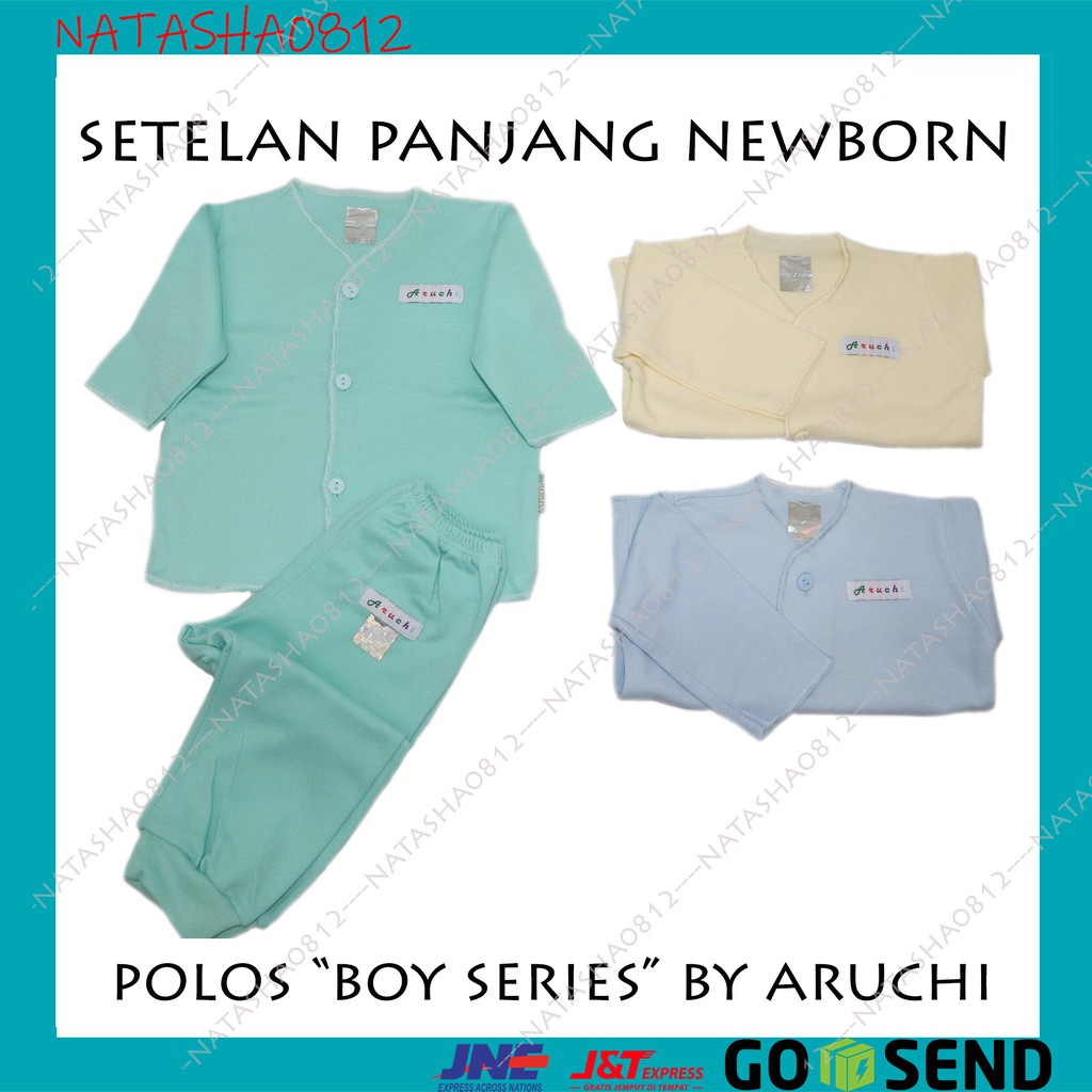 ARUCHI POLOS NEWBORN Setelan Panjang Piyama Panjang Baju Tidur Bayi Aruchi